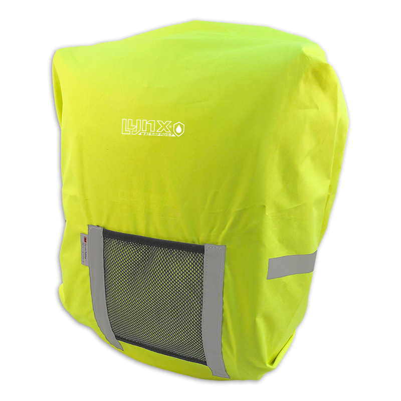 610449.YEL LYNX Regenhoes voor fietstas en rugzak 55 x 35 x 20 cm