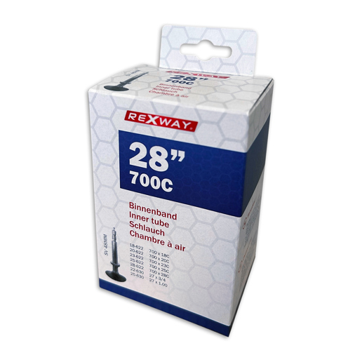 390785 REXWAY Binnenband 28 Inch 700C SV 18/28-622/630