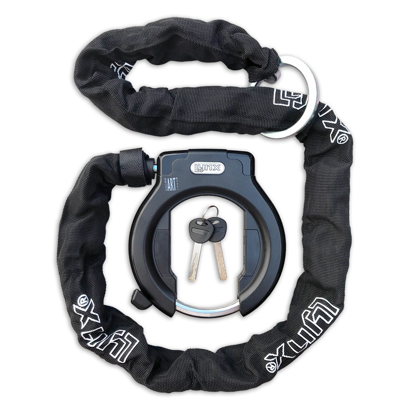 410760.CH120 LYNX ART 2 Ringslot met ketting Lazo 120 cm x 8.3 mm