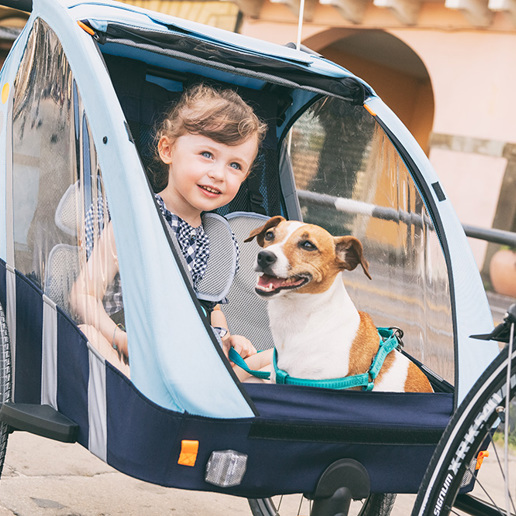 71.01BLZ001 BELLELLI Remorque vélo enfant 2 en 1 Trailblazer