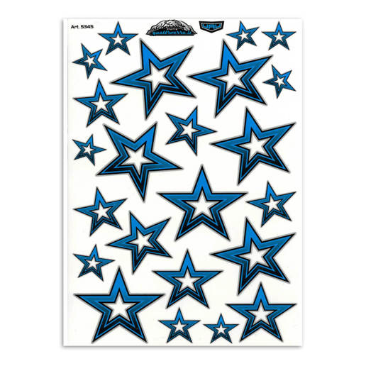 91.05345 MERKLOOS Stickerset blauw sterren 340 x 240 mm