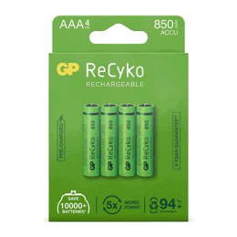 430907 GP Rechargeables AAA Piles 850mAh NiMH 4PK