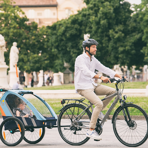 71.01BLZ001 BELLELLI Remorque vélo enfant 2 en 1 Trailblazer