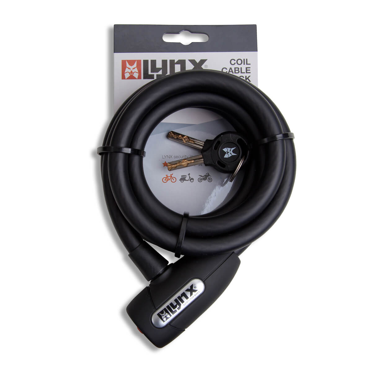 410075 LYNX Coil cable lock 180 cm x 12 mm