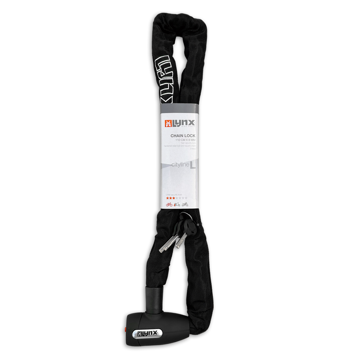 410330.110 LYNX Antivol á chaîne Cityline L 110	 110 cm x 8 mm