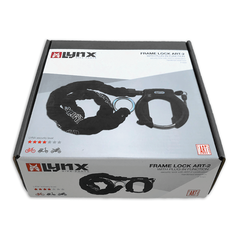 410760.CH120 LYNX ART 2 Ringslot met ketting Lazo 120 cm x 8.3 mm