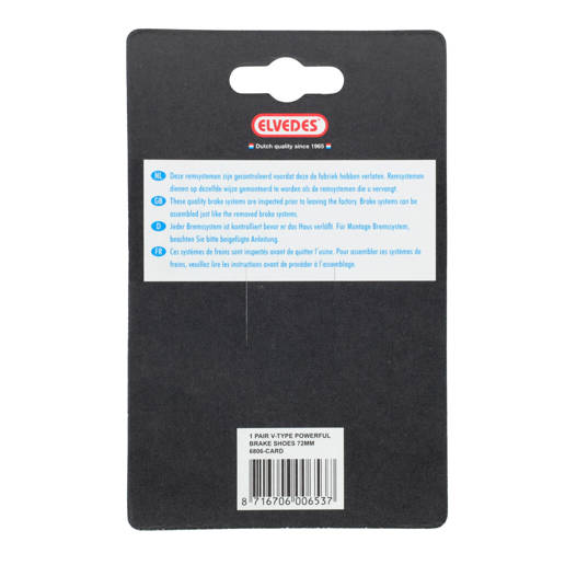 74.6806-CARD ELVEDES Jeu de patins de frein V-brake 72 mm 72 mm