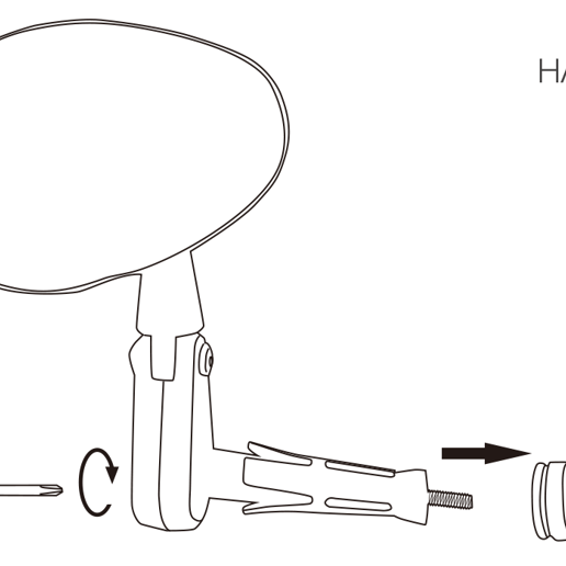 421105 LYNX Rétroviseur de vélo (gauche) <-> 113 x 77 mm