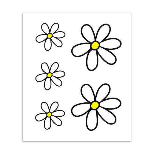 98.048787 MERKLOOS Set d'autocollants unis marguerite M 230 x 200 mm