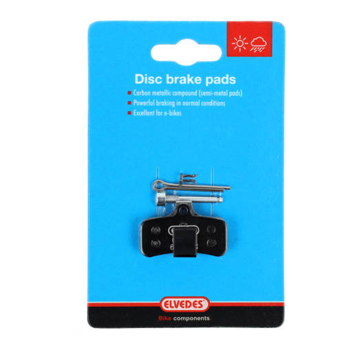 74.6891MC ELVEDES Jeu de plaquettes de frein à disque Metallic Carbon Noir