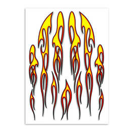 980771 MERKLOOS Set d'autocollants flammes 240 x 340 mm