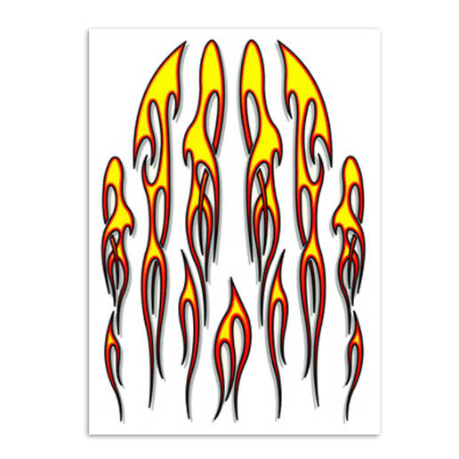 980771 MERKLOOS Set d'autocollants flammes 240 x 340 mm