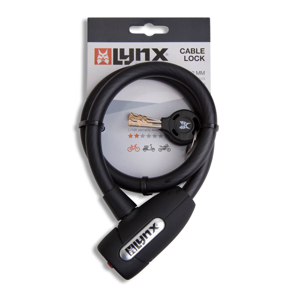 410160 LYNX Coil cable lock 60 cm x 12 mm