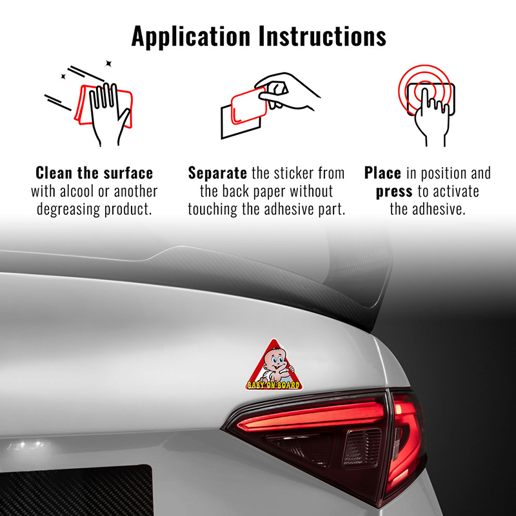 092195 MERKLOOS Bébé à bord autocollant 3D 60 x 65 mm