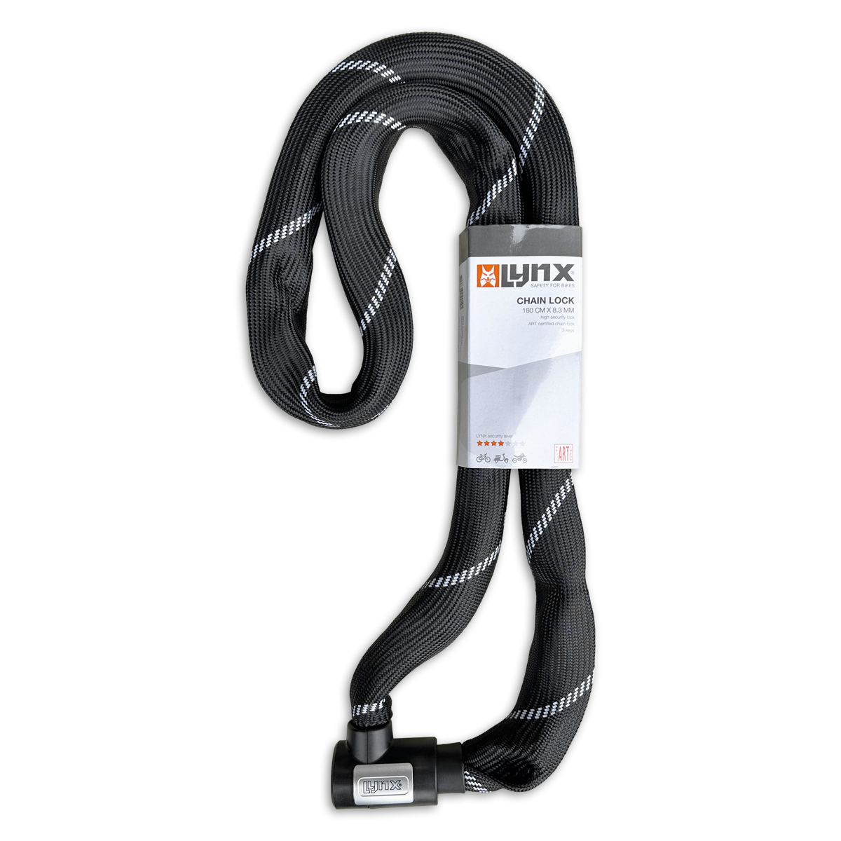 410333.180 LYNX Kettingslot bakfiets Stelix ART 2 180 cm x 8.3 mm