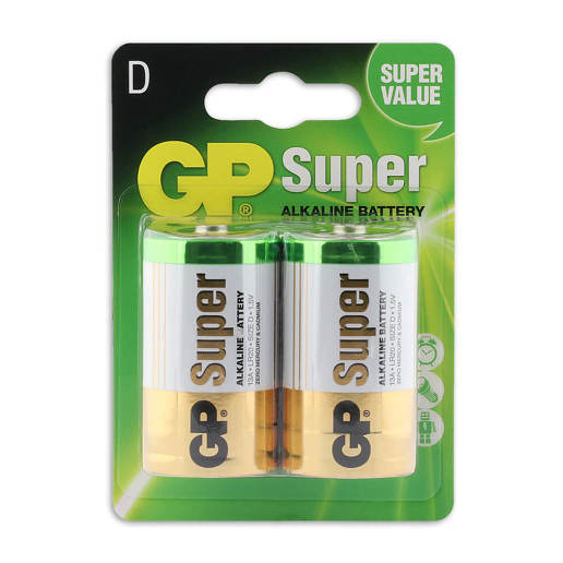 430925 GP Super Alkaline D-batterijen 2PK