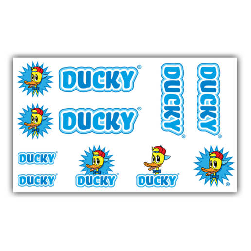 092080 MERKLOOS Set d'autocollants pour cadre de vélo Ducky bleu 125 x 180 mm