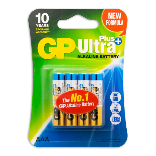 430906 GP Ultra Plus Alkalina AAA piles 4PK