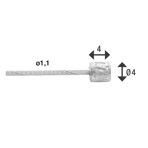 74.6472RVS-3M-BOX ELVEDES Schakel binnenkabel RVS 3000 mm ø 1,1 mm (50x) 1 x 19 ø 1,1 x 3000 / ø 4 x 4 mm