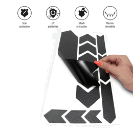 092020 MERKLOOS Set d'autocollants de protection pour cadre de vélo, style carbone	 165 x 340 mm