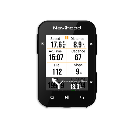 427255 NAVIHOOD Compteur de vélo Navigation GPS L2 Navihood 65 x 46 x 17 mm